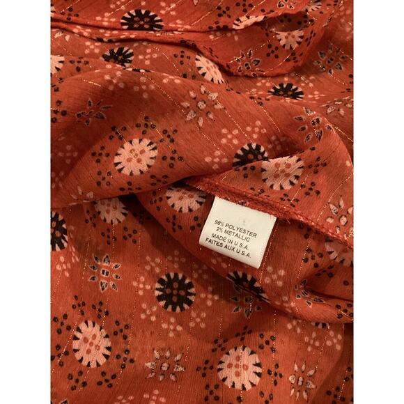 MISA Veruka maravi dots faux wrap Chiffon Long Sleeve Ruffled Mini Dress V Neck - Picture 9 of 12